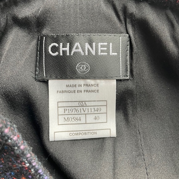 Chanel Skirt Multicolor Cotton Blend Tweed Pencil 02A Collection HTF Size 40 - Picture 11 of 11